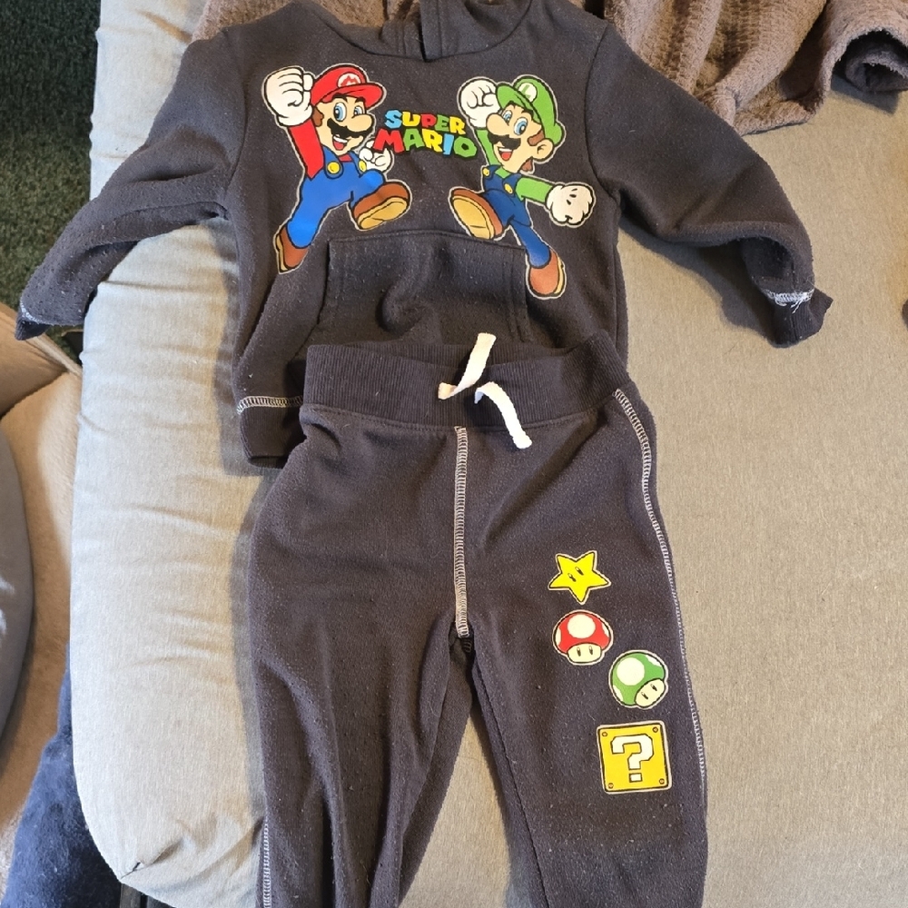 Nintendo Kids Black Jogger Set